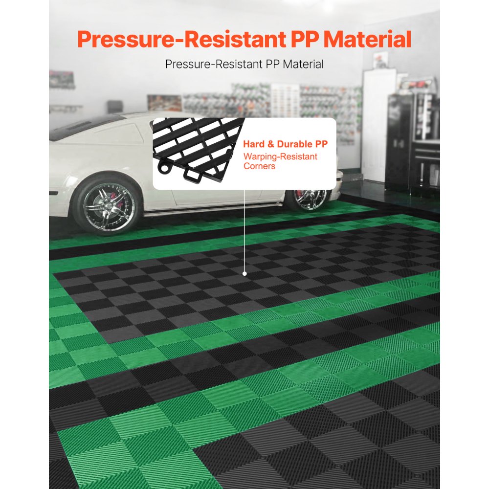GS-30*30*1.5-B - Durable 12” x 12” Interlocking Drainage Mat for Heavy Use