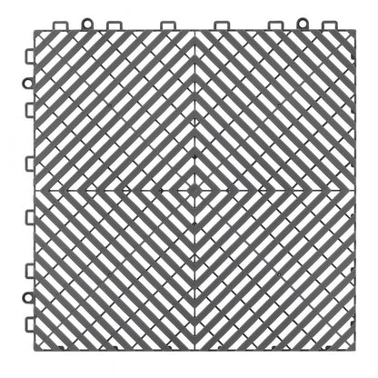 GS-30*30*1.5-G - Heavy-Duty Rubber Drainage Mat for Garage or Commercial Use