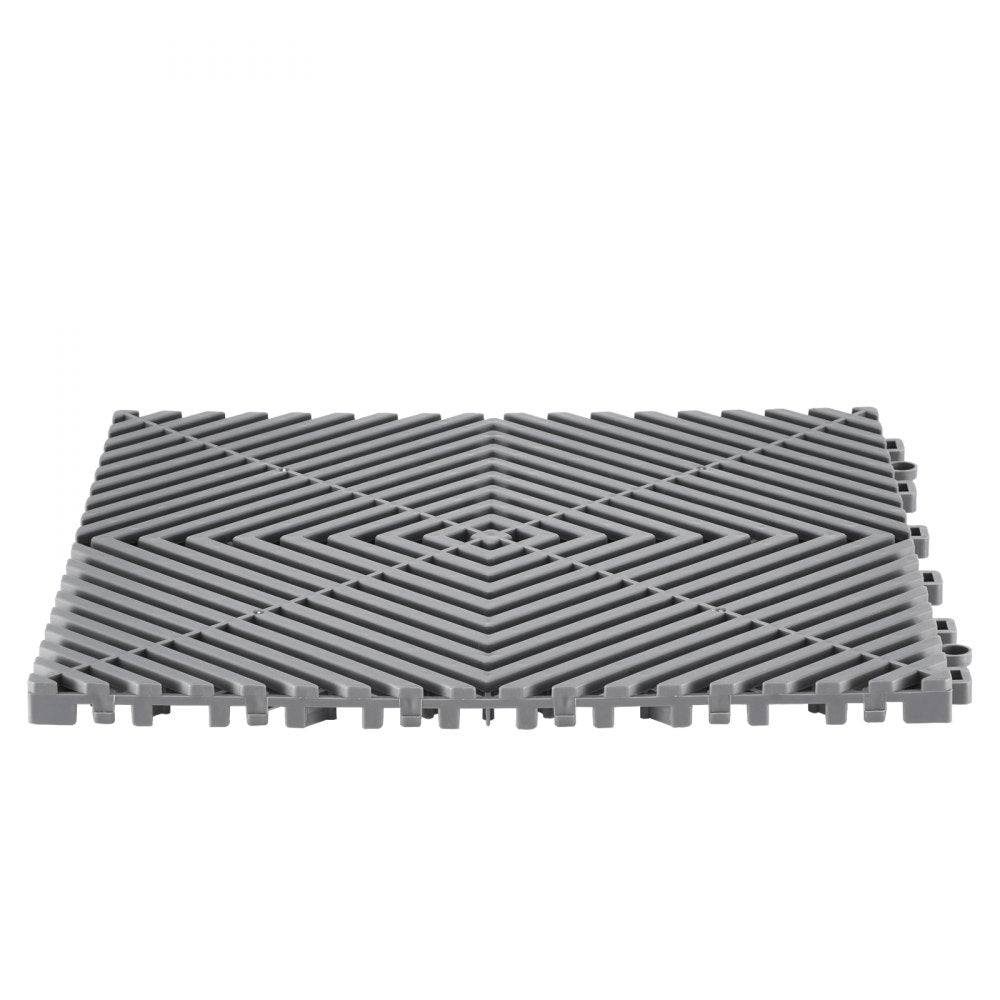 GS-30*30*1.5-G - Heavy-Duty Rubber Drainage Mat for Garage or Commercial Use