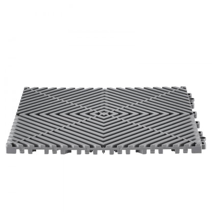 GS-30*30*1.5-G - Heavy-Duty Rubber Drainage Mat for Garage or Commercial Use