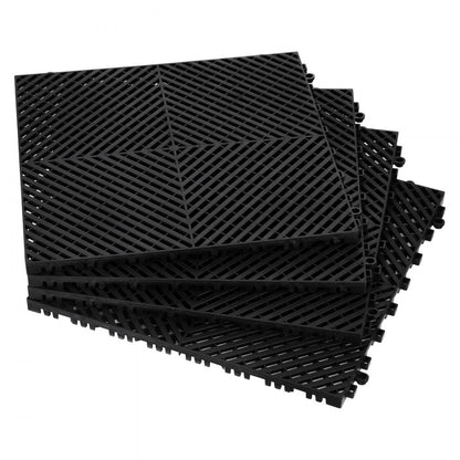 GS-40*40*1.8-B - Heavy-Duty 40"x40" Interlocking Drainage Mat for Garages
