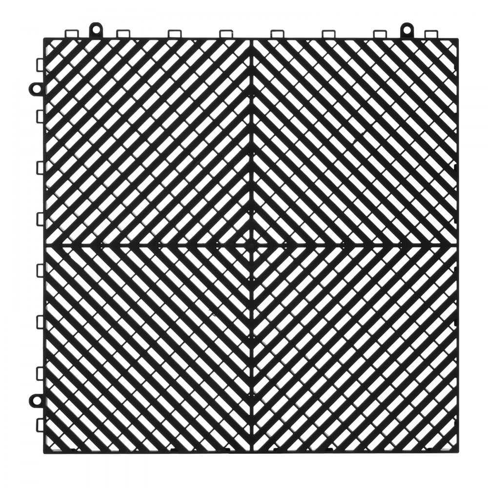 GS-40*40*1.8-B - Heavy-Duty 40"x40" Interlocking Drainage Mat for Garages