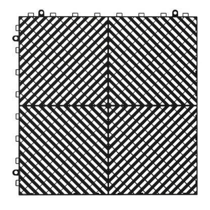 GS-40*40*1.8-B - Heavy-Duty 40"x40" Interlocking Drainage Mat for Garages