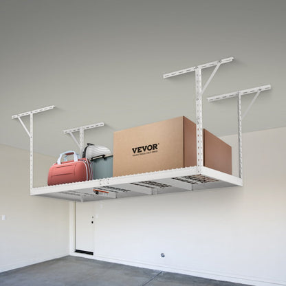 010394696664 - Heavy-Duty Garage Ceiling Rack, 3x8, Adjustable and Secure Storage
