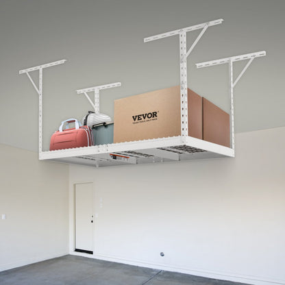 010256613957 - Adjustable Overhead Garage Rack for Space-Saving Storage