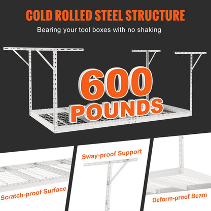 010550705073 - Heavy-Duty Garage Storage Rack, 600 lbs Capacity, Adjustable 22-40"