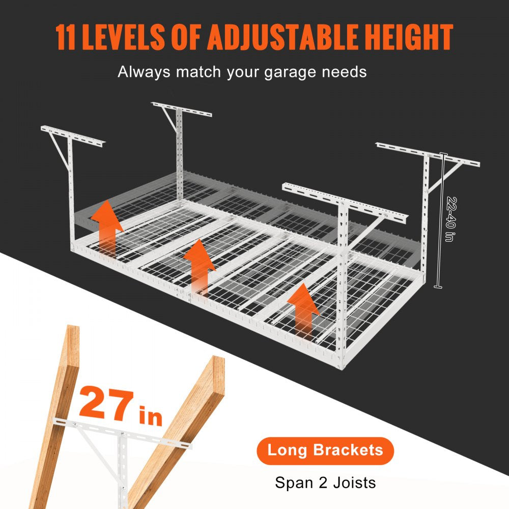 010550705073 - Heavy-Duty Garage Storage Rack, 600 lbs Capacity, Adjustable 22-40"