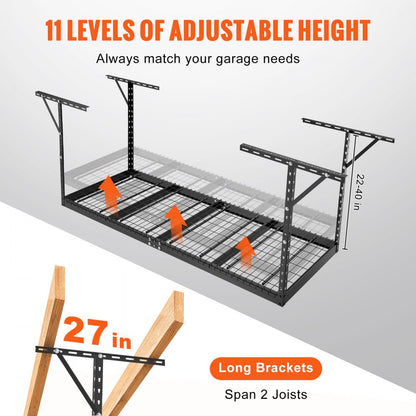010855498781 - Adjustable 36x96 Steel Garage Storage Rack, 600 lbs Capacity