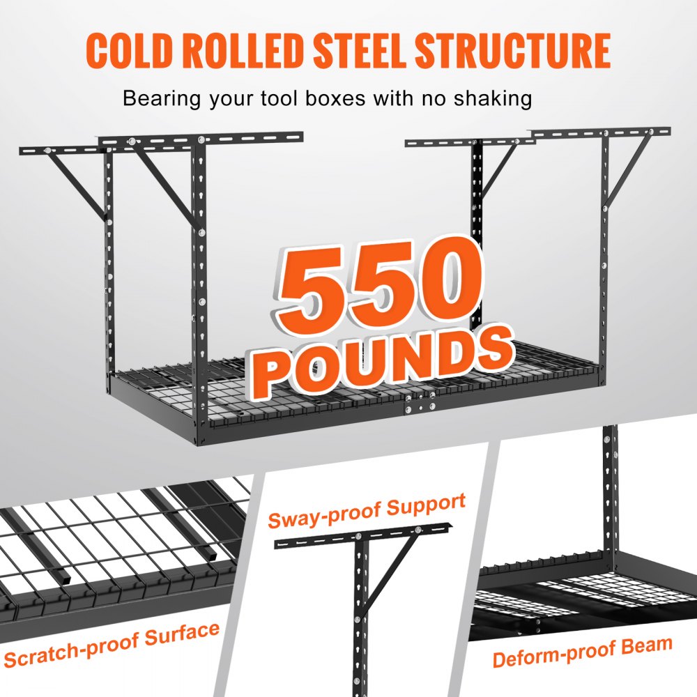 010349419220 - Adjustable 3x6 Steel Garage Storage Rack for Efficient Organization