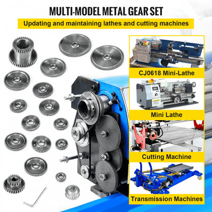 CJ0618 - 17-Piece Precision Iron Micro Lathe Gear Set