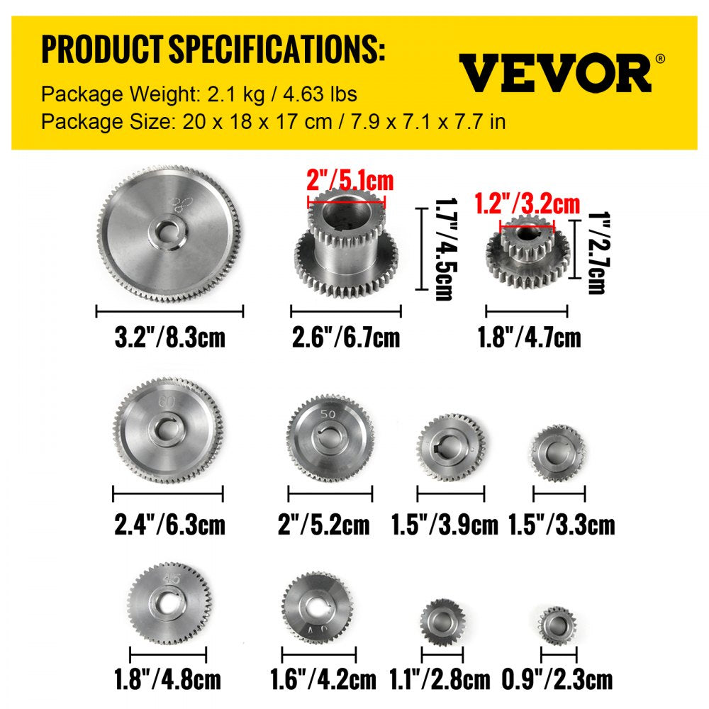 CJ0618 - 17-Piece Precision Iron Micro Lathe Gear Set