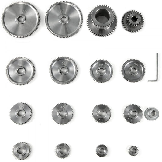 CJ0618 - 17-Piece Precision Iron Micro Lathe Gear Set