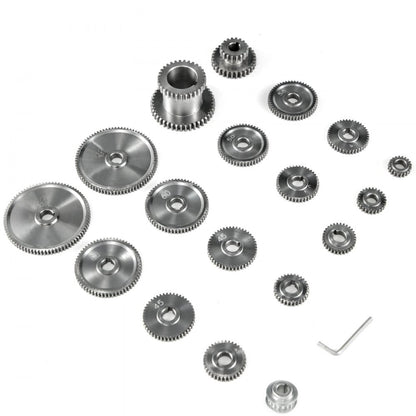 CJ0618 - 18-Piece Steel Micro Lathe Gear Set for Precision Cutting