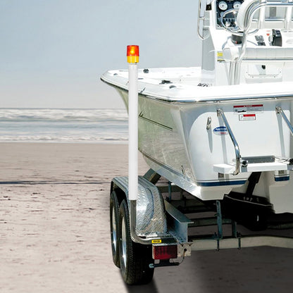 40" Boat Trailer Guide-ons - Durable Guide-on with LED Lights for Safe Loading