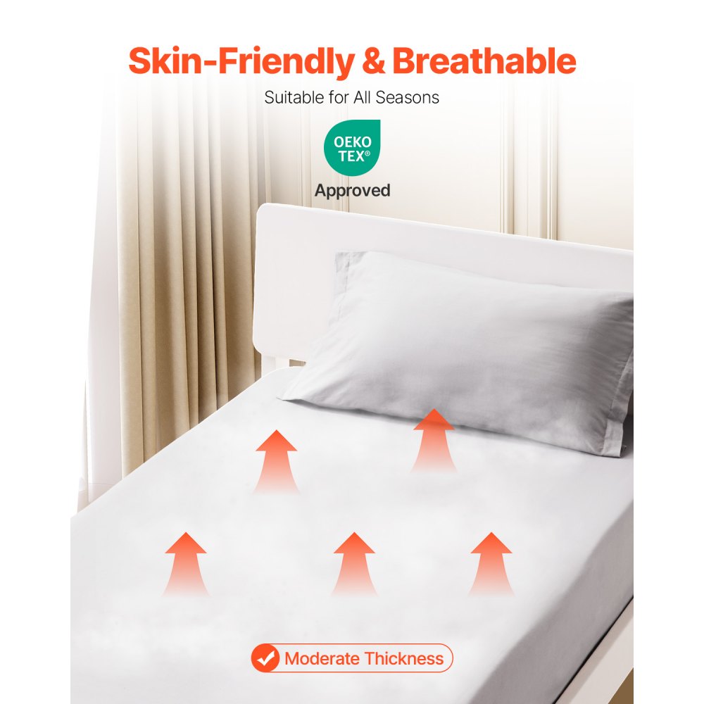 SYSH-F01 - Twin Fitted Sheet Set, 75 x 39 In, Wrinkle-Resistant