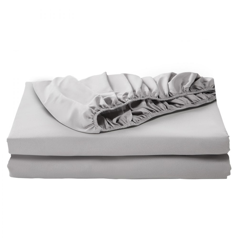 SYSH-F01 - Twin Fitted Sheet Set, 75 x 39 In, Wrinkle-Resistant