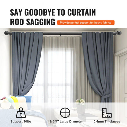 TW-S36/72 - Adjustable 36-72" Double Rods for Heavy Curtains