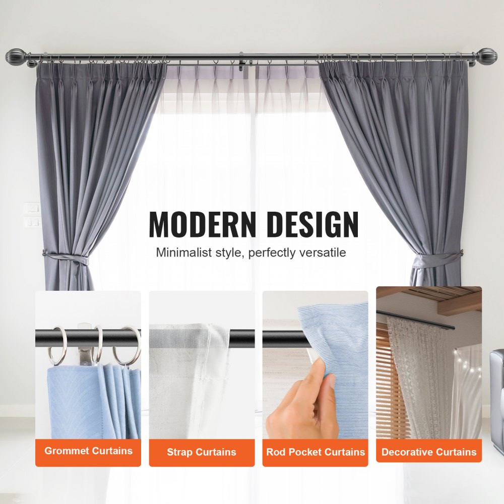 TW-S36/72 - Adjustable 36-72" Double Rods for Heavy Curtains