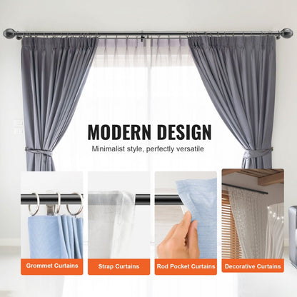 TW-S36/72 - Adjustable 36-72" Double Rods for Heavy Curtains
