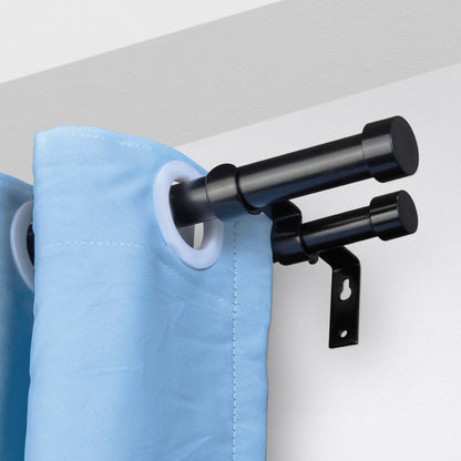 TW-R36/72 - 36-72 Inch Steel Double Curtain Rods for Versatile Window Treatments