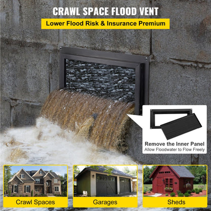 FHTFKSX-16''x8'' - Corrosion-Resistant Flood Vent for Crawl Spaces