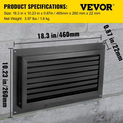 FHTFKSX-16''x8'' - Corrosion-Resistant Flood Vent for Crawl Spaces