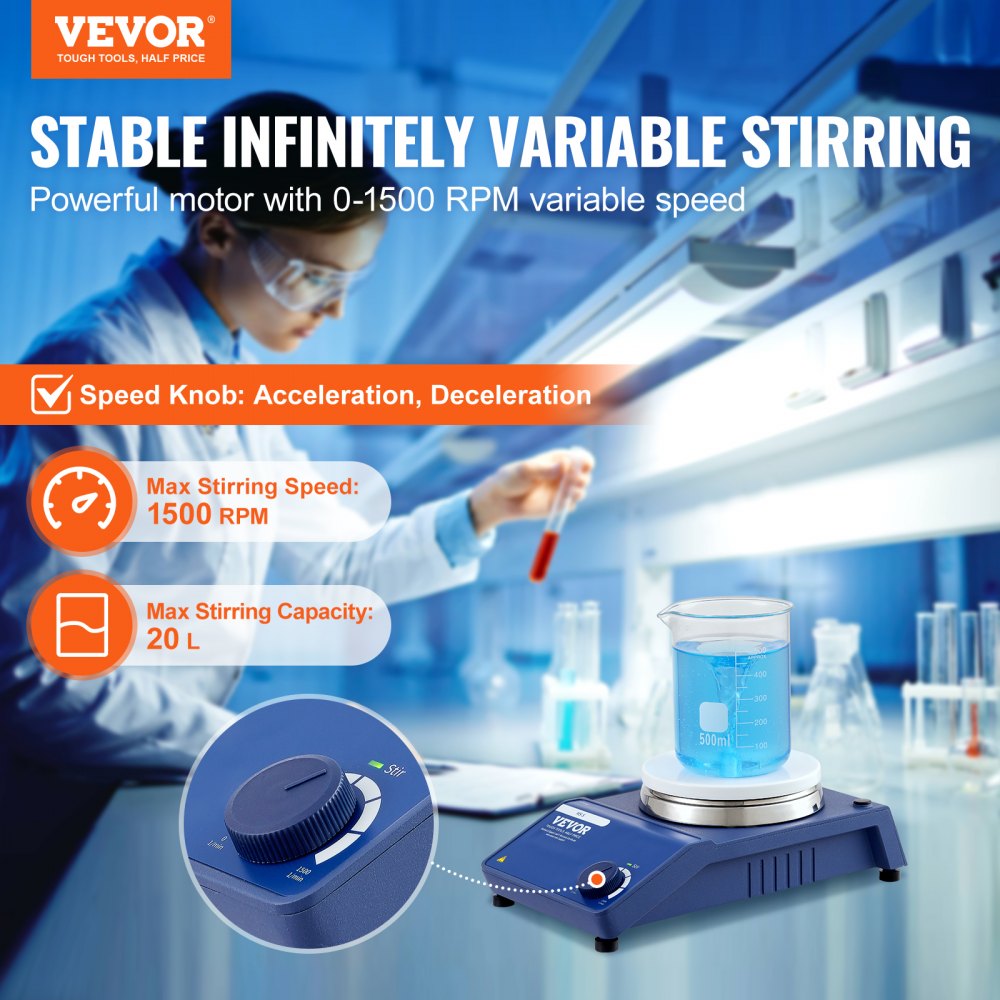 MS-S - 20L VEVOR Magnetic Stirrer for Lab & Industrial Use