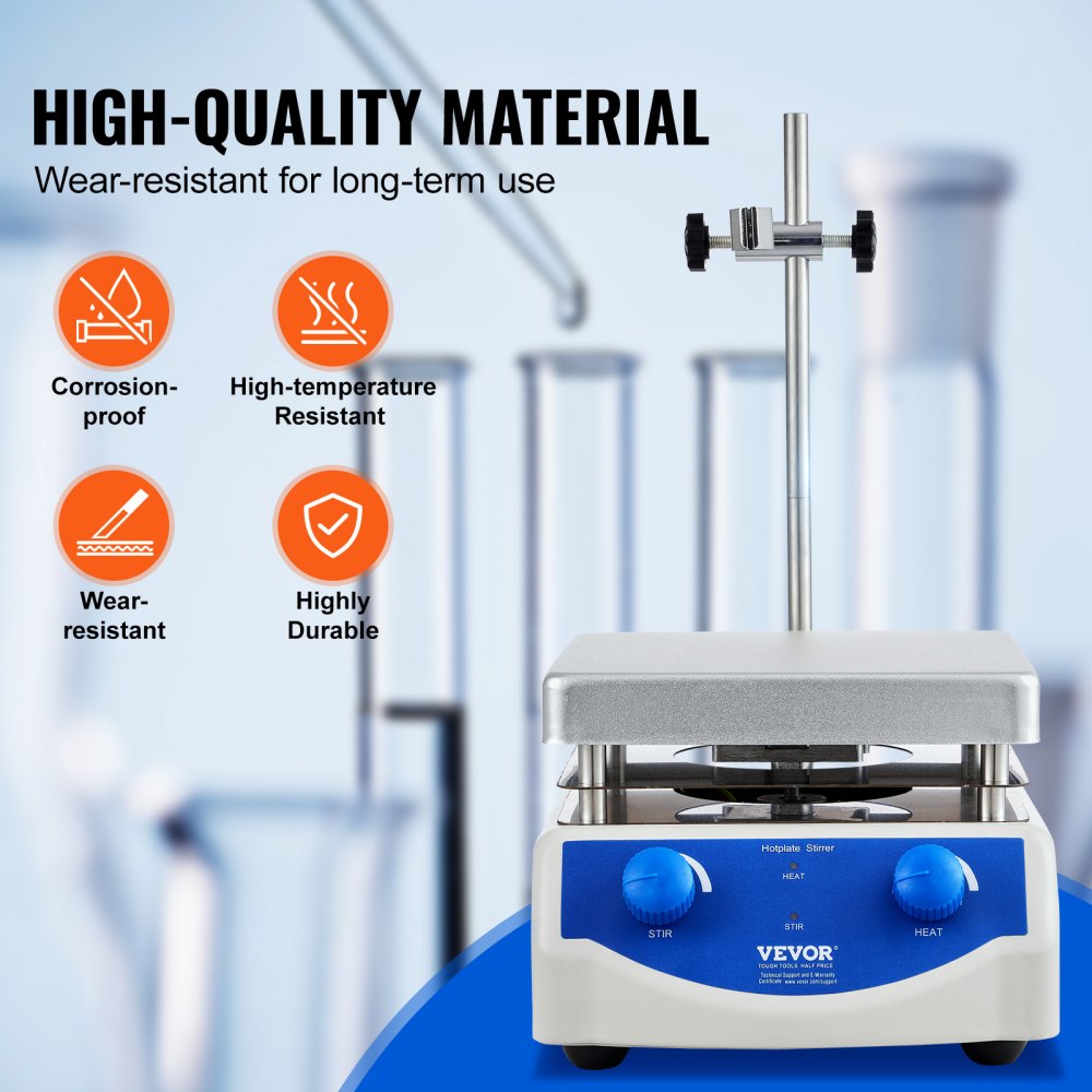 SH-3AB - Compact 3000mL Magnetic Stirrer Hot Plate for Labs