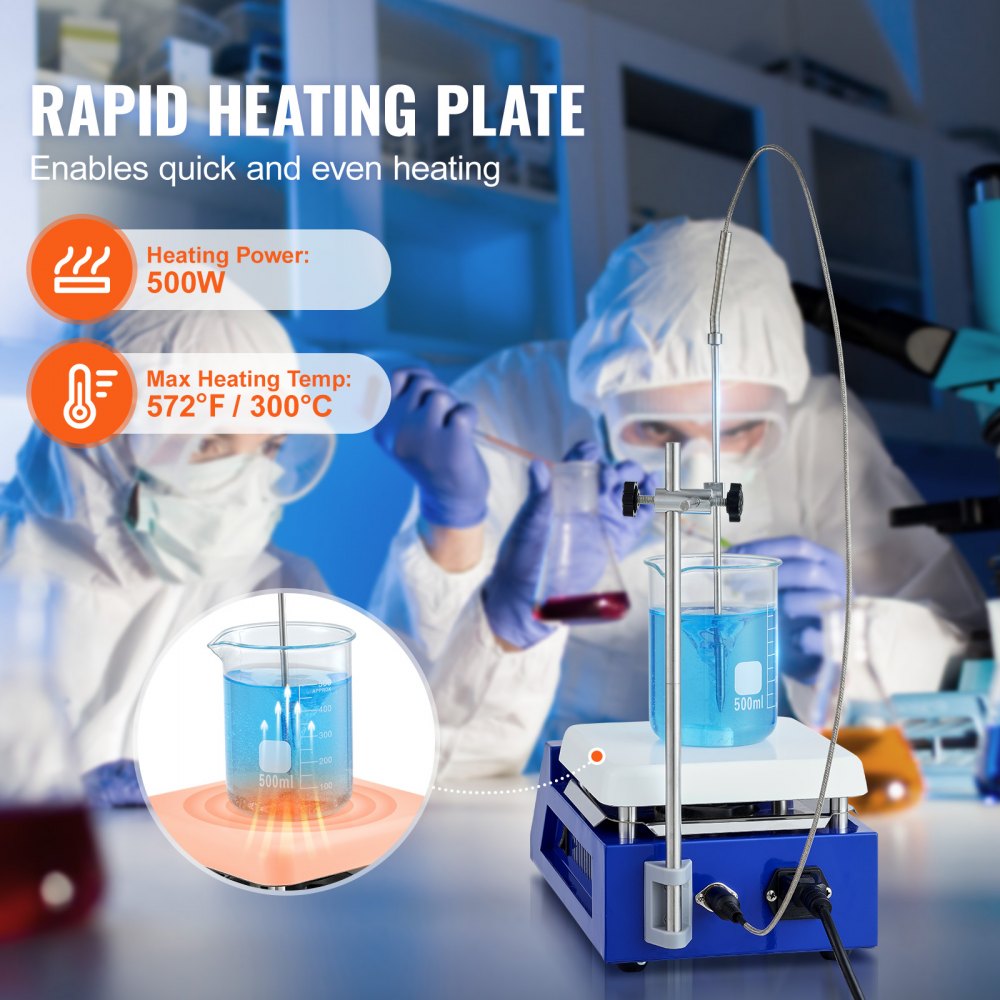 SH-3ABEII - Reliable VEVOR Magnetic Stirrer Hot Plate for Precise Mixing