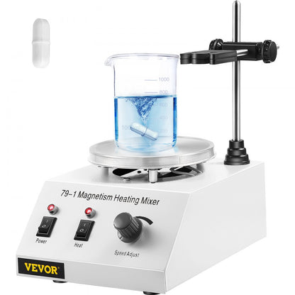 010458672575 - 1L Magnetic Stirrer with 1600 RPM, Stainless Steel Hot Plate
