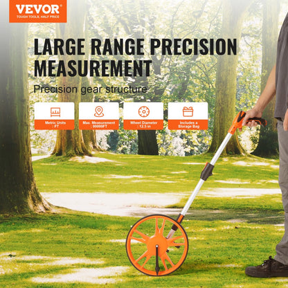 QLDZ10-6 - Lightweight 12.5" Measuring Wheel with Adjustable Handle