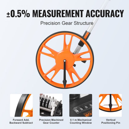QLDZ10-6 - Lightweight 12.5" Measuring Wheel with Adjustable Handle