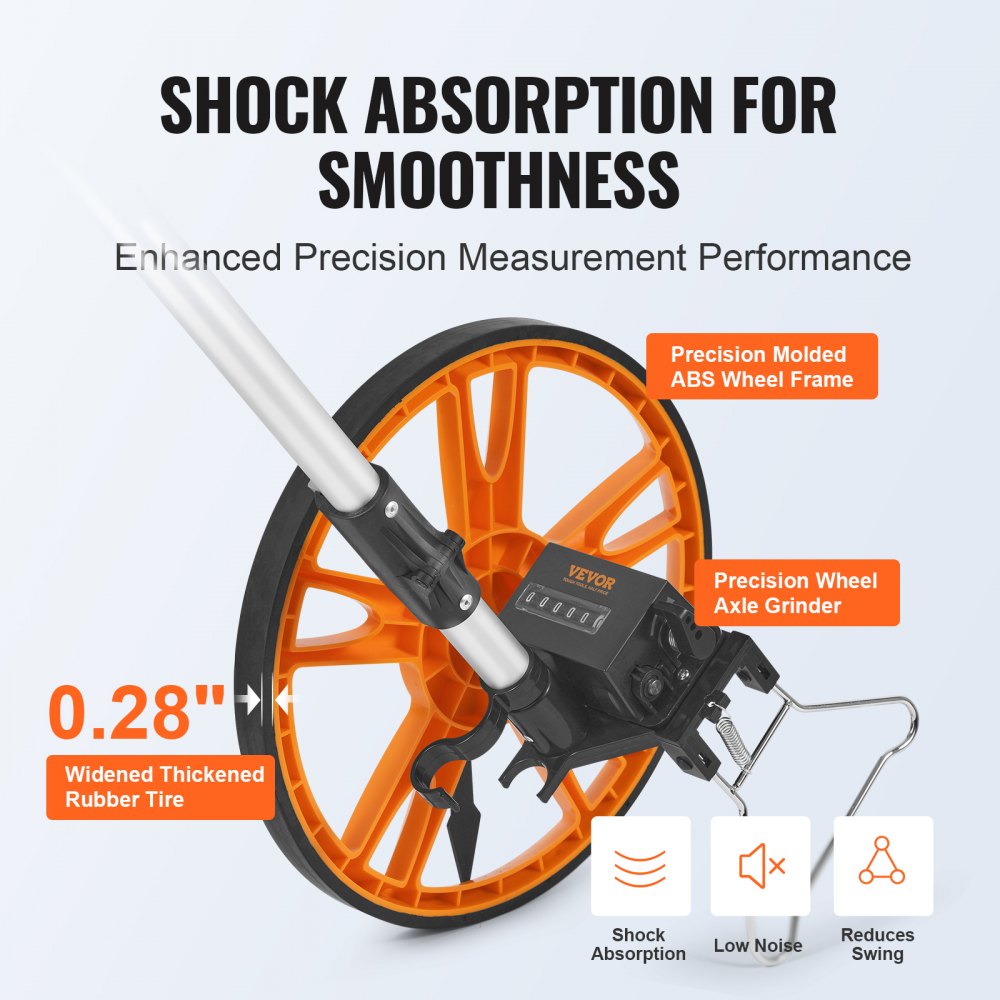 QLDZ10-6 - Lightweight 12.5" Measuring Wheel with Adjustable Handle