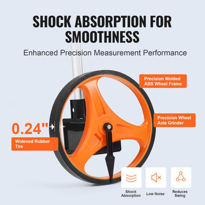 QLDZ16 - Accurate VEVOR Measuring Wheel with 6.3" Diameter for Easy Distance Measurement