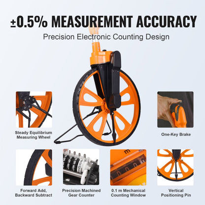 QLDZ09 - Accurate 12.5" Measuring Wheel with Ergonomic Handle and Floating Arrow