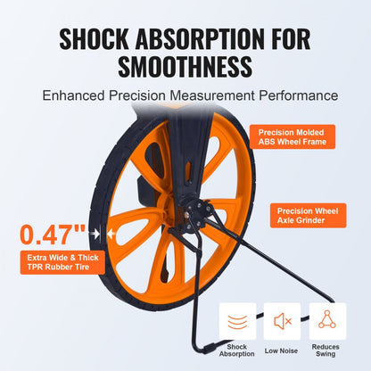 QLDZ09 - Accurate 12.5" Measuring Wheel with Ergonomic Handle and Floating Arrow