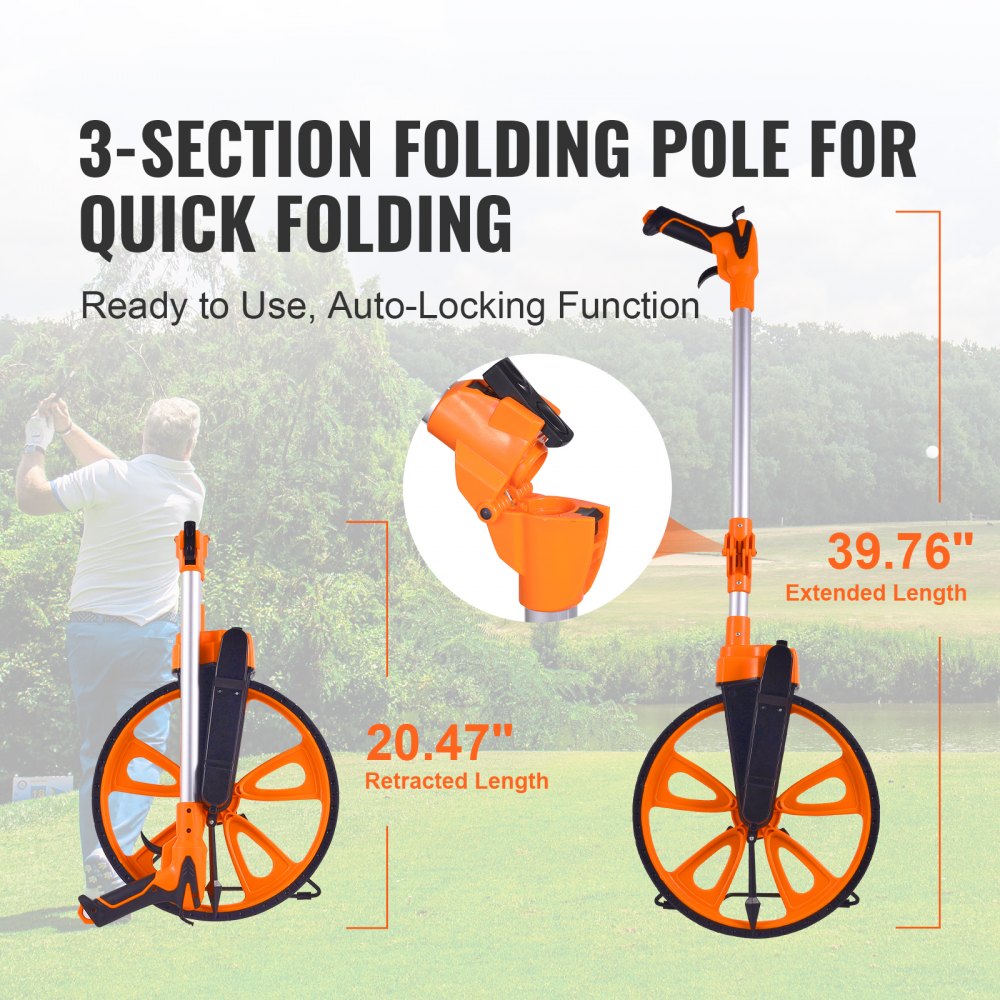 QLDZ09 - Accurate 12.5" Measuring Wheel with Ergonomic Handle and Floating Arrow