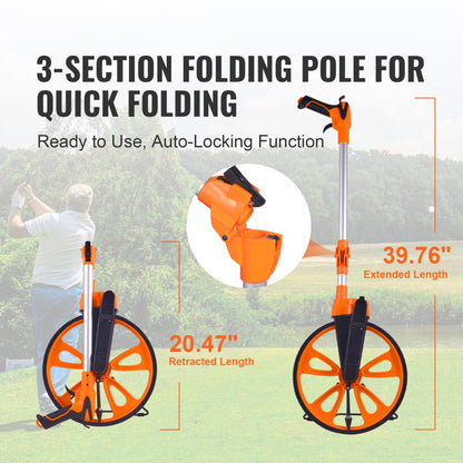 QLDZ09 - Accurate 12.5" Measuring Wheel with Ergonomic Handle and Floating Arrow