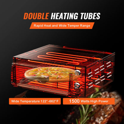FY-P0-1 - 12" VEVOR Stainless Steel Pizza Oven with Dual Heating Tubes