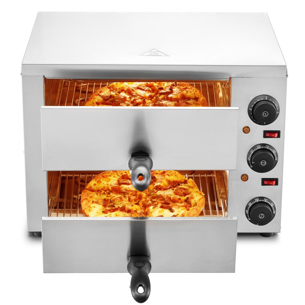 FY-P0-2 - VEVOR 12" Electric Pizza Oven with Stainless Steel Design