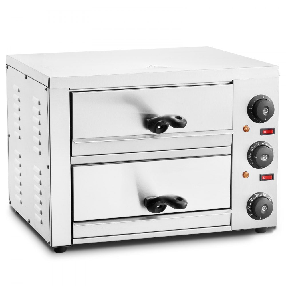 FY-P0-2 - VEVOR 12" Electric Pizza Oven with Stainless Steel Design