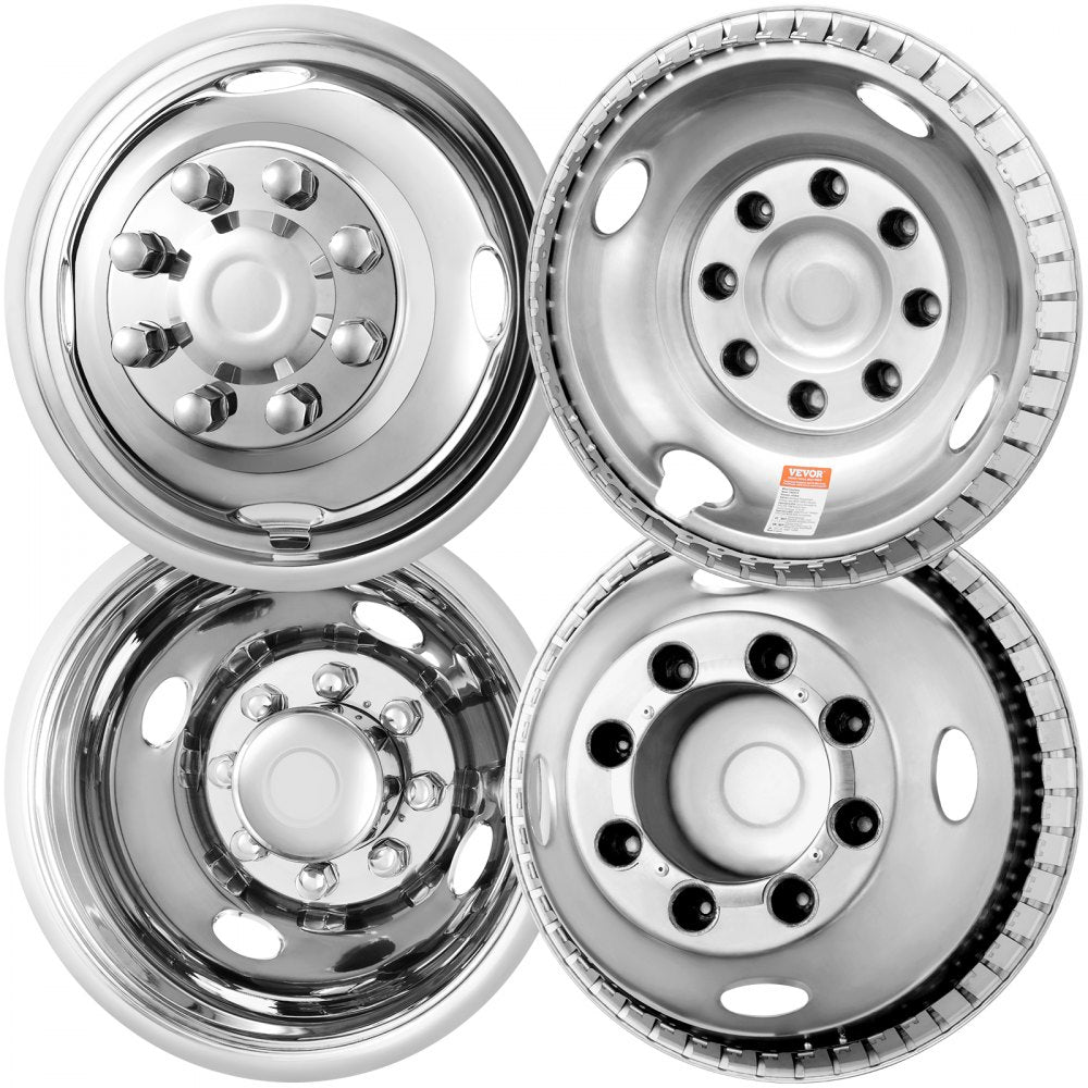 71604F/R - 16-Inch Stainless Steel Wheel Covers for Ford F350 Upgrade