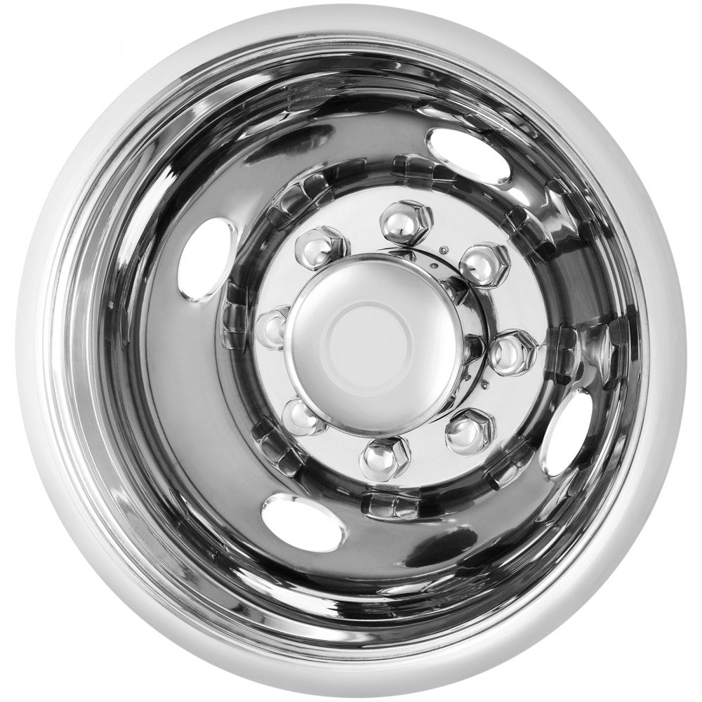 71604F/R - 16-Inch Stainless Steel Wheel Covers for Ford F350 Upgrade