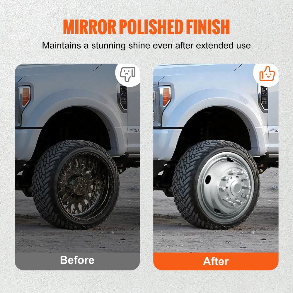 71903F/R - Stainless Steel Wheel Simulators for Ford F450/F550 Trucks