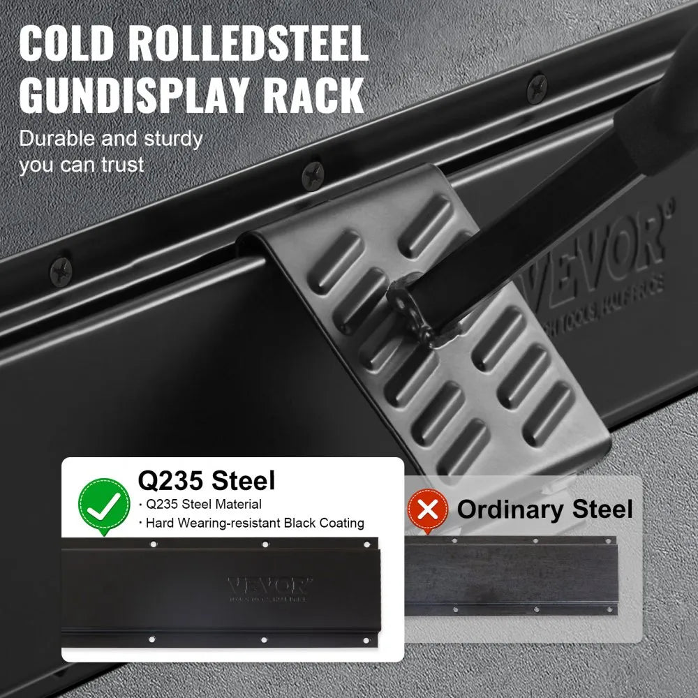 RF-QJ003 - Heavy-Duty Metal Gun Rack for 4-6 Firearms with Soft Padding