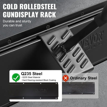 RF-QJ003 - Heavy-Duty Metal Gun Rack for 4-6 Firearms with Soft Padding