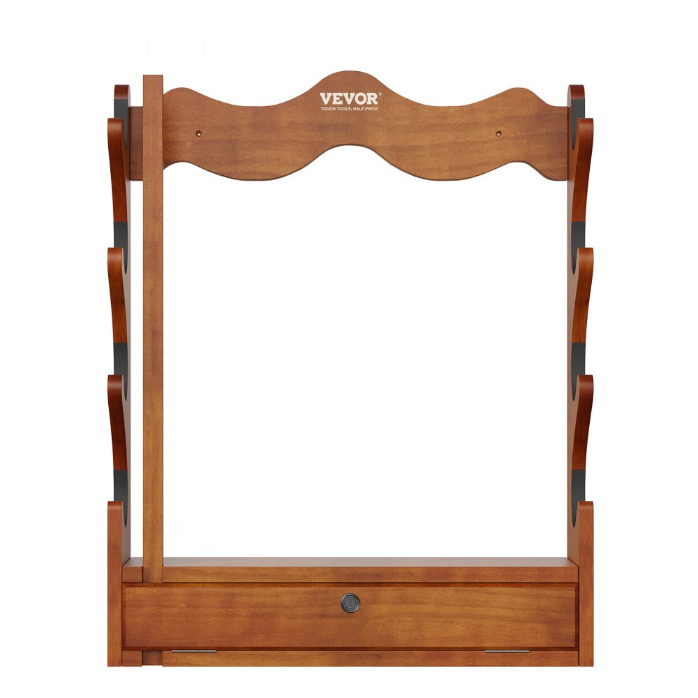 WZ001 - Solid Wood Gun Rack for 4 Rifles, 33.1" x 24" x 5.5"