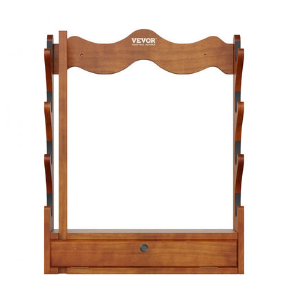 WZ001 - Solid Wood Gun Rack for 4 Rifles, 33.1" x 24" x 5.5"