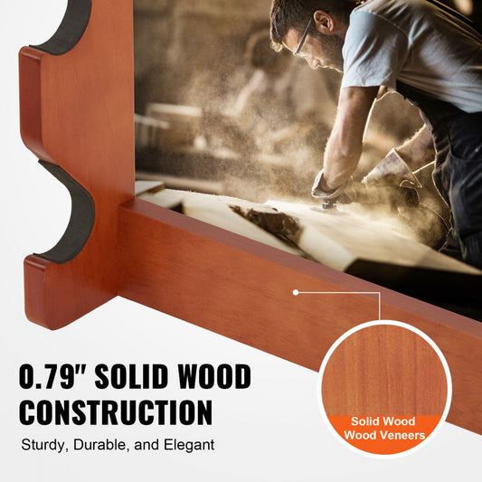 WZ002 - Elegant Pine Gun Rack with 5 Slots, 33.1" x 30.1"