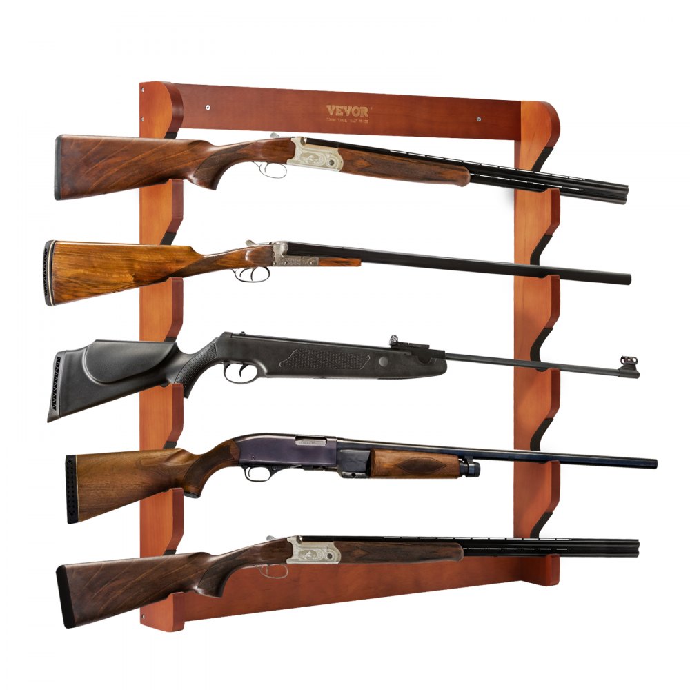 WZ002 - Elegant Pine Gun Rack with 5 Slots, 33.1" x 30.1"